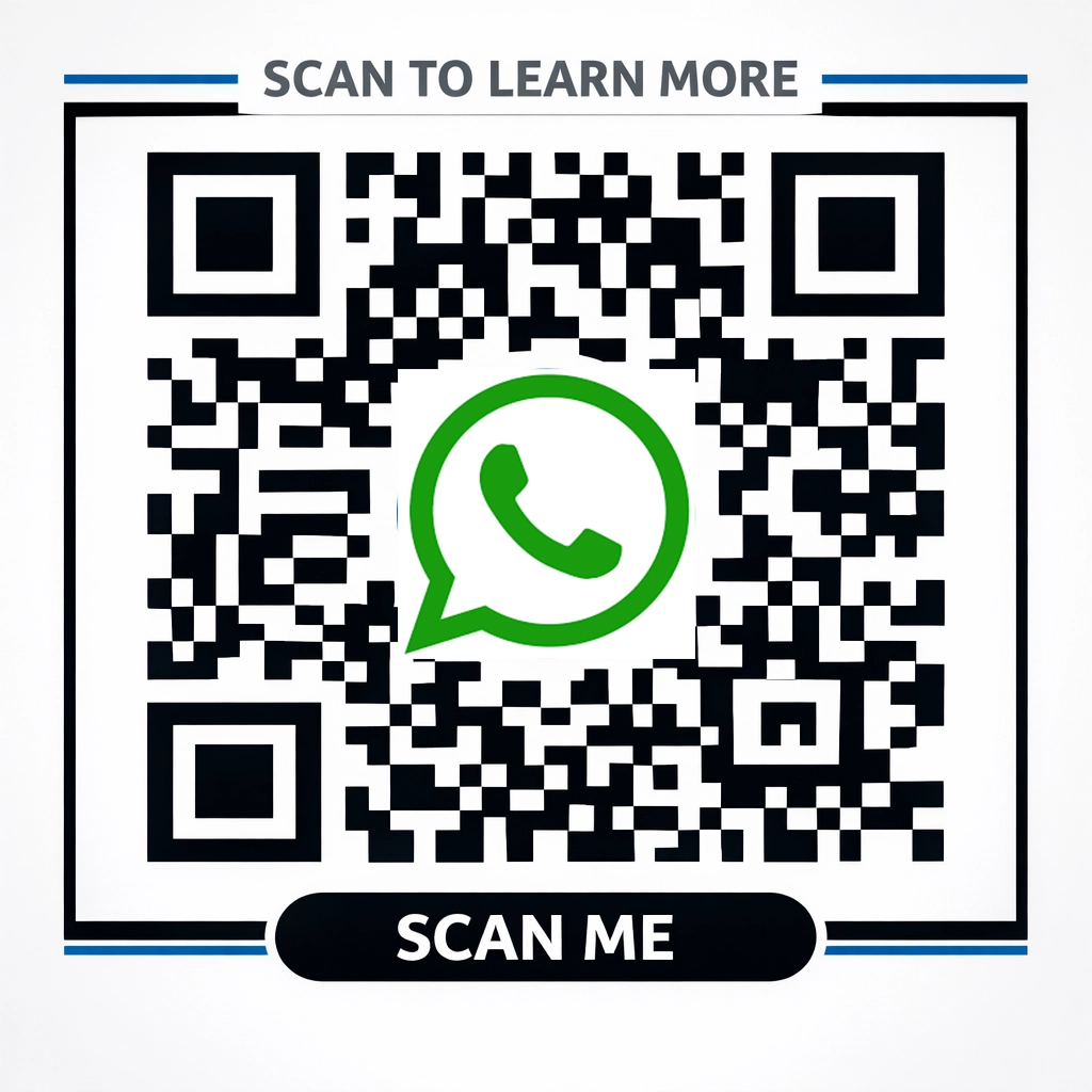 Custom QR code with logo, colored frame, and clean white margin for scan reliability